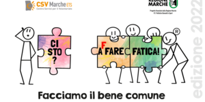 ragazzi stilizzati che uniscono tessere di un puzzle