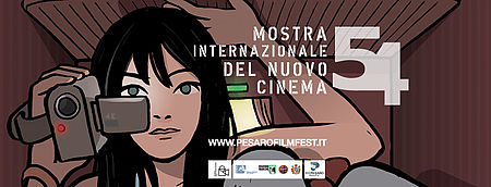 "ragazza gigante" di Alessandro Baronciani, manifesto della 54. Mostra internazionale del nuovo cinema/ Pesaro Film Festival