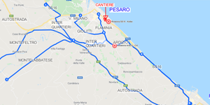 Mappa lavori cavalcavia via La Marca