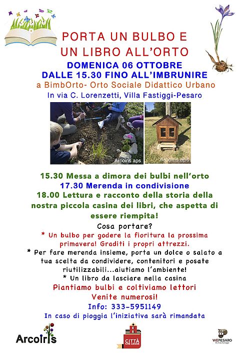 Porta Un Bulbo E Un Libro All Orto Pesaro Citta Che Legge Comune Di Pesaro