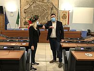 Laureati in Comune, Monica e il Presidente