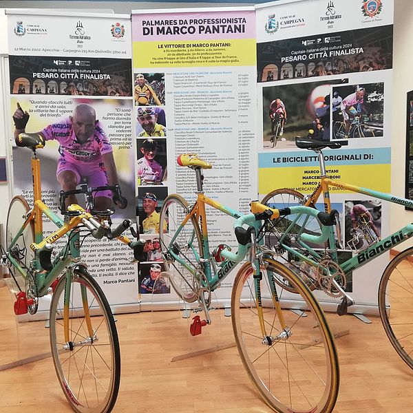 Comune di Pesaro : La mostra di e per Pantani omaggia, domani, la “tappa  regina” della Tirreno – Adriatico 2022