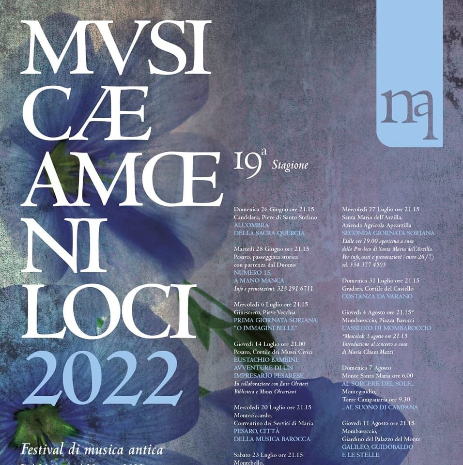 Musica amoeni loci 19° edizione Musica amoeni loci 19° edizione. Manifesto