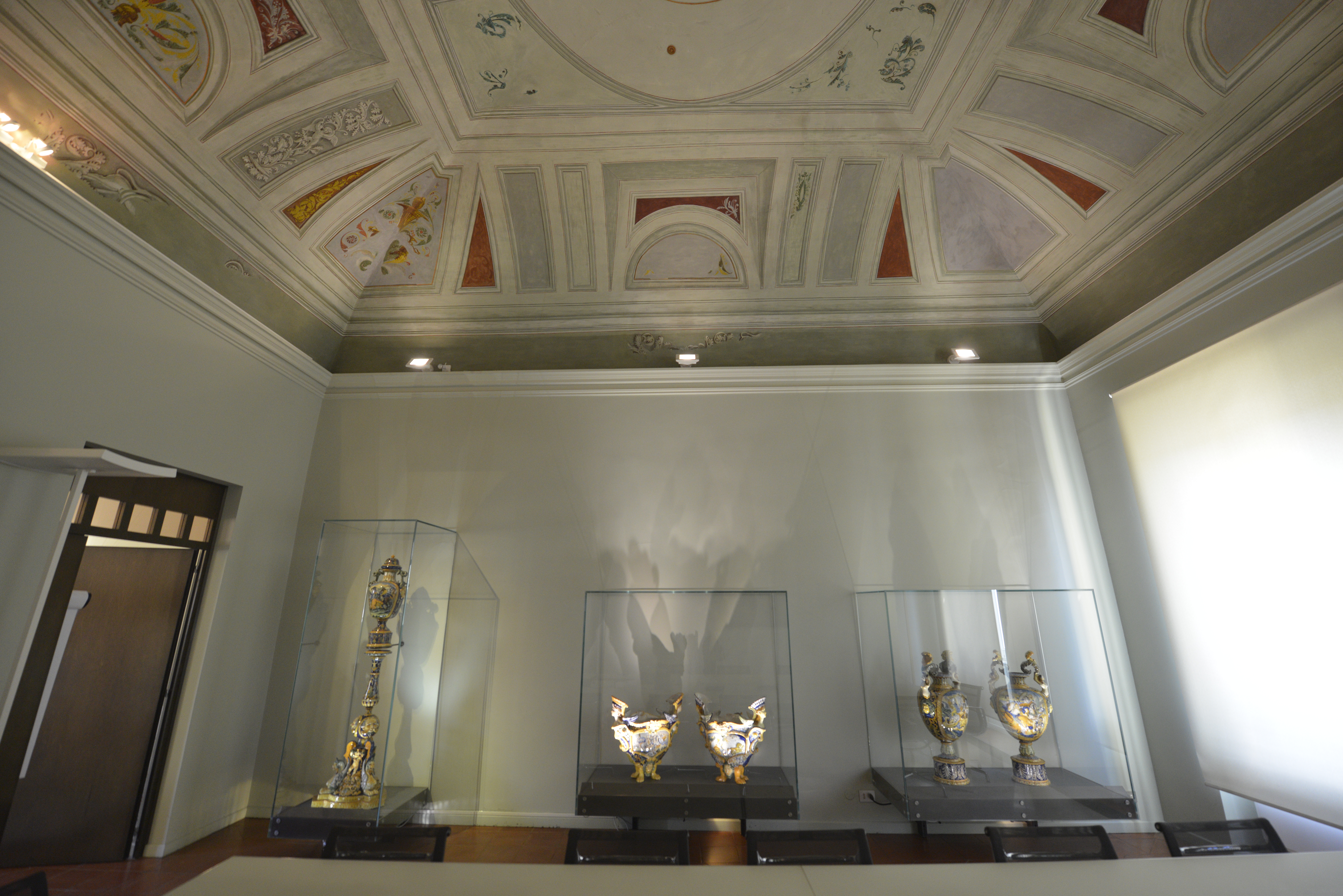 Allestimento Ceramiche dei Musei Civici a Palazzo Ciacchi