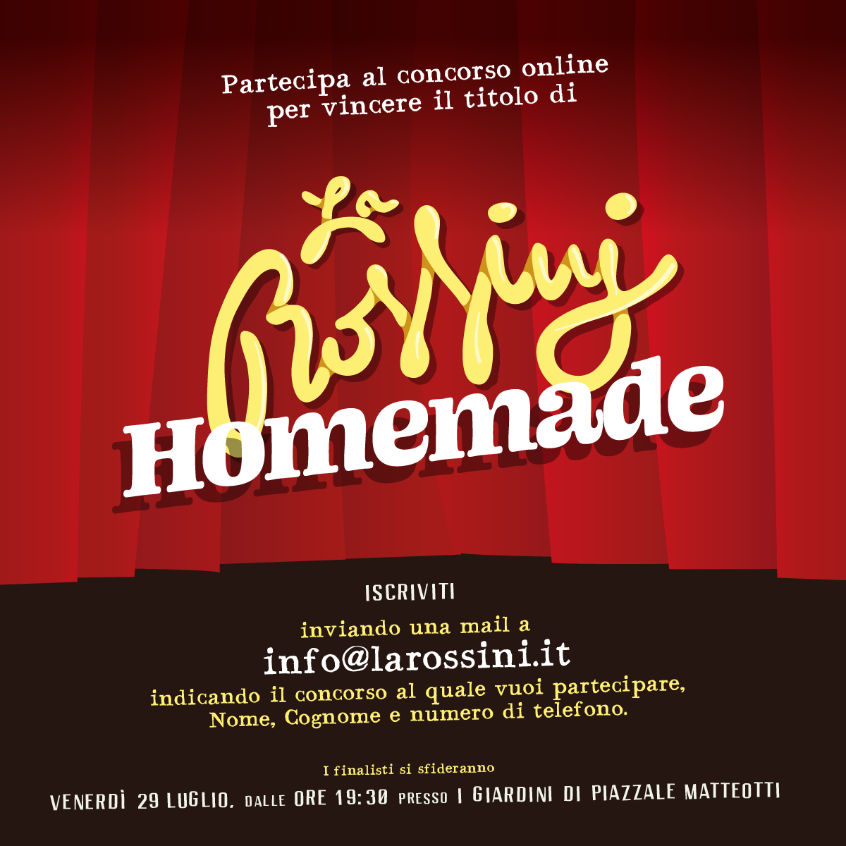 Locandina Contest "La Rossini Homemade"