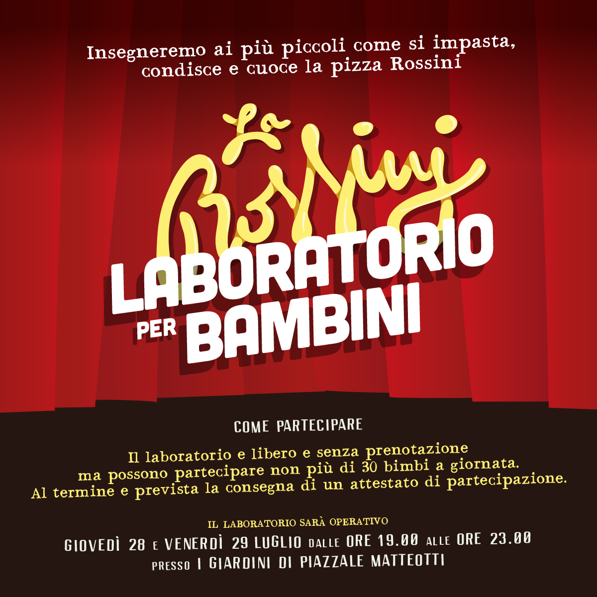 Locandina Contest "La Rossini Laboratorio per Bambini"