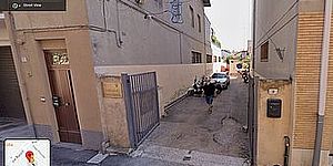 cancello d'entrata dell'ex bocciodromo