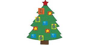 particolare della locandina raffigurante albero di Natale