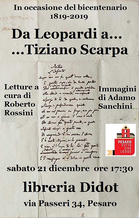 Da Leopardi a Tiziano Scarpa