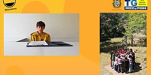 1 foto bambino che legge 2 foto bambini intorno a un pozzo