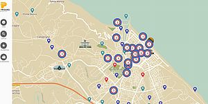 mappa di pesaro con bollini