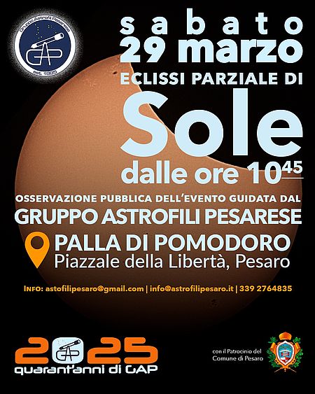 Locandina eclissi parziale sole