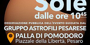 Locandina eclissi parziale sole
