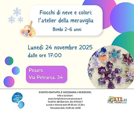 Fiocchi di neve e colori:l'atelier delle meraviglia