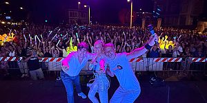 Monika Kiss e il dj Andrea Falcetelli alla Palla