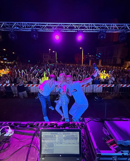 Monika Kiss e il dj Andrea Falcetelli alla Palla