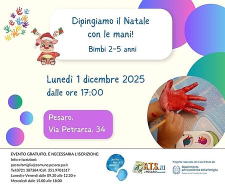 Locandina di Dipingiamo il Natale con le mani!