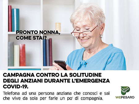immagine brochure campagna “Pronto nonna, come stai?” 