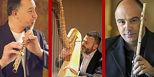 Trio due flauti e arpa