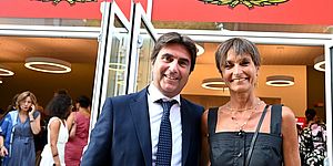 Il sindaco Biancani con la moglie al ROF