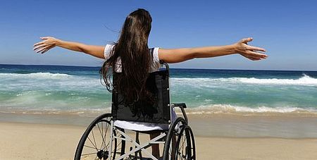 Disabile in spiaggia