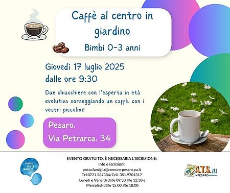 Locandina di Caffè al centro in giardino