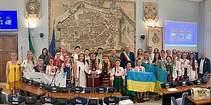 Vimini con ragazzi dell'Ucraina