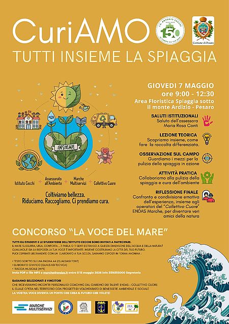 Locandina evento CuriAMO tutti insieme la spiaggia