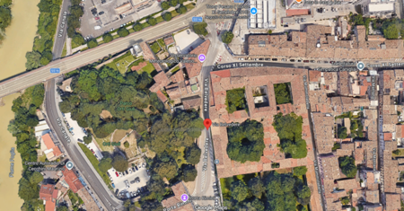 L'area interessata dalle modifiche alla viabilità per l'avanzamento del cantiere del Comune al San Benedetto