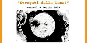 immagine tratta dalla locandina raffigurante la luna dal film "Viaggio nella luna" di Georges Méliès