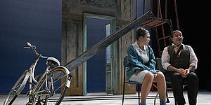 Scena da "Arlecchino servitore di due padroni"