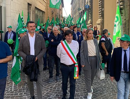 Biancani in corteo con CIA