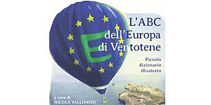 particolare della locandina raffigurante una mongolfiera illustrazione di Giulia Del Vecchio