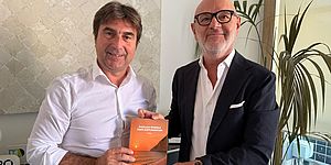 Il sindaco Andrea Biancani con Gianluca Spadola