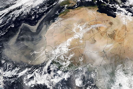 Picchi di pm10 per polveri dal Sahara