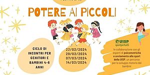 bambini in girotondo e stelle gialle su sfondo bianco