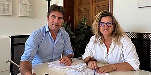 Il sindaco Biancani insieme all'assessora Frenquellucci