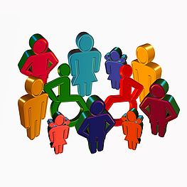 immagine di persone stilizzate di vari colori