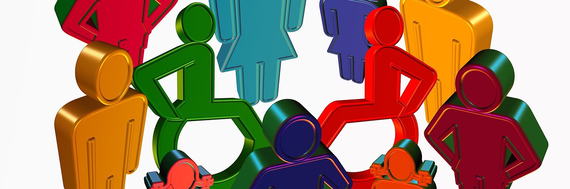 immagine di persone stilizzate di vari colori 