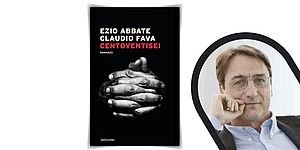 particolare della locandina con foto autore e copertina del libro