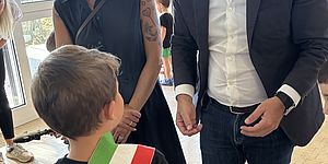 L'assessora Murgia e il sindaco Biancani