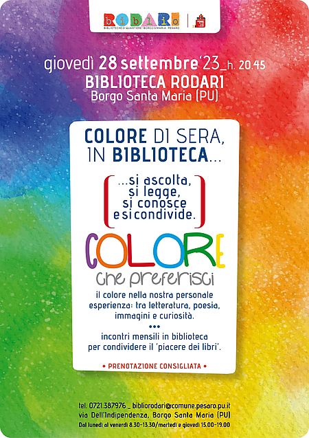 Colore di sera, in biblioteca