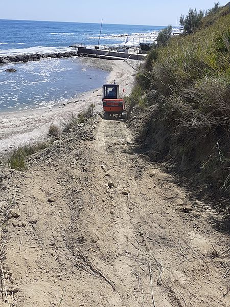 strada di Castel di mezzo che porta al mare