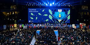 Panoramica interno Arena Pesaro 2024