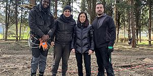 Della Dora con organizzatori Parco avventura