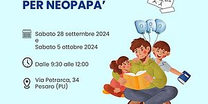 Disegno di un papà che legge con due bambini