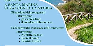 locandina programma con foto mare visto dal San Bartolo