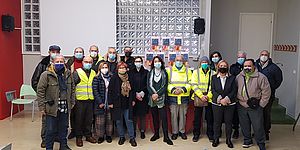 Ceccarelli e volontari