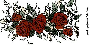 particolare disegno rose