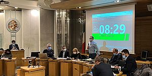 Ricci e giunta in sala consiglio Provinciale